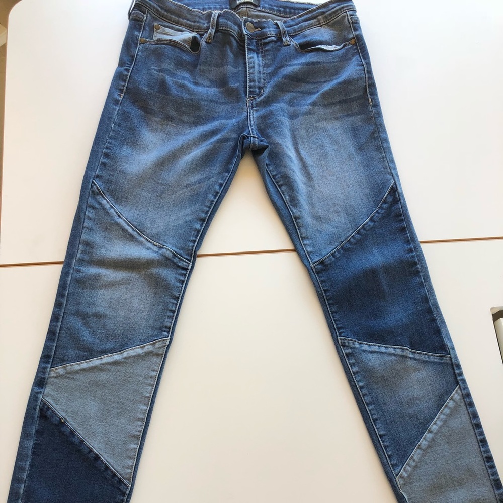 David Bitton skinny patchwork jeans